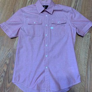 G-STAR RAW MENS LANDOH PINK  SHIRT SIZE MEDIUM